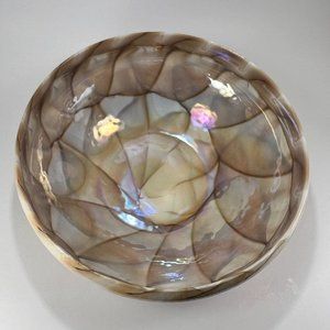 Yalos Murano Centerpiece Bowl Caraibi Caribbean Collection Swirl Nautilus